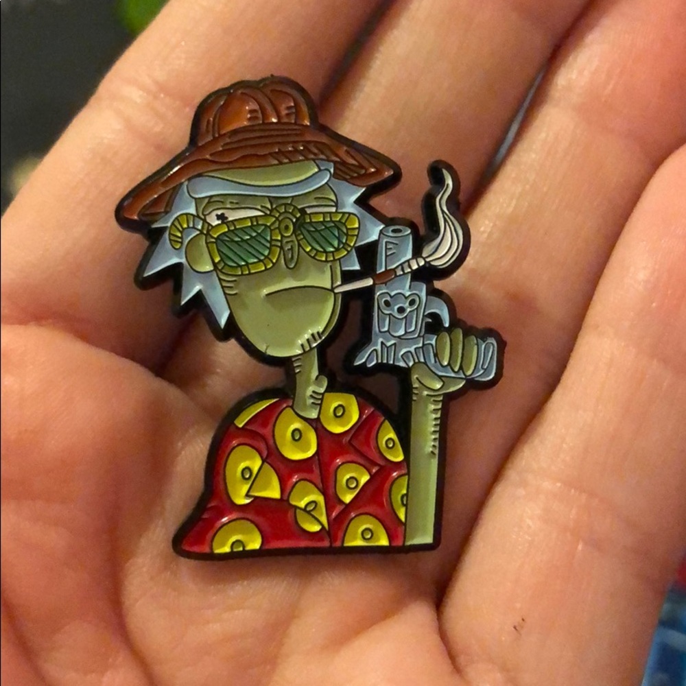 Rick and morty hat pin